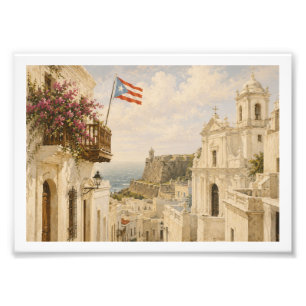 Gamla San Juan Puerto Rico El Morro fästning Fototryck