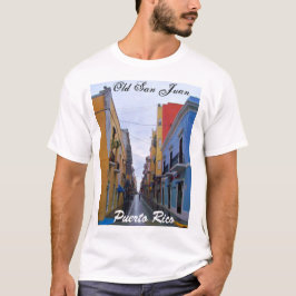 Gamla San Juan Puerto Rico-färgade hus T Shirt