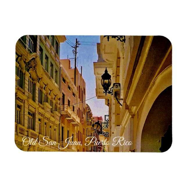 Gamla San Juan, Puerto Rico Magnet (Horisontell)