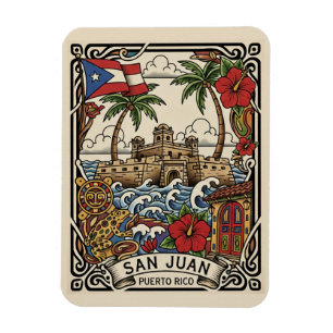 Gamla San Juan Puerto Rico Resa Magnet