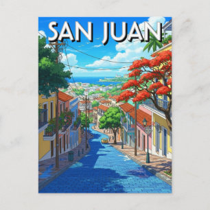 Gamla San Juan Puerto Rico Resa Vykort