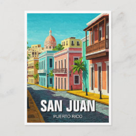 Gamla San Juan Puerto Rico Resa Vykort