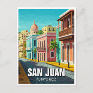 Gamla San Juan Puerto Rico Resa Vykort