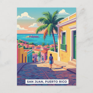 Gamla San Juan Puerto Rico Resa Vykort