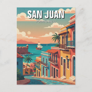 Gamla San Juan Puerto Rico Resa Vykort