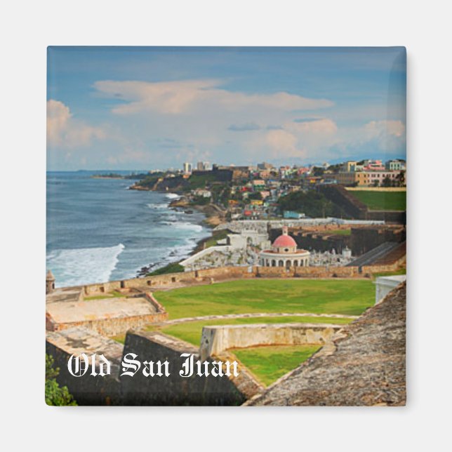Gamla San Juan Square Magnet (Framsidan)