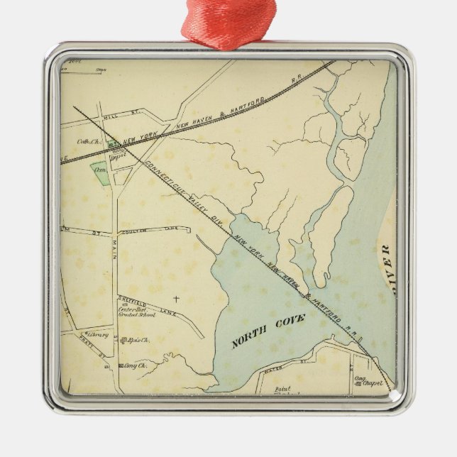 Gamla Saybrook Julgransprydnad Metall (Framsidan)