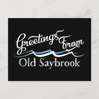 Gamla Saybrook Vatten Vågar Vykort
