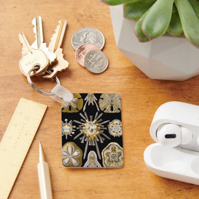 Gamla sjöborrar sanddollar av Ernst Haeckel Nyckelring (Skrivbord)