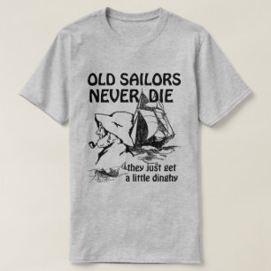 Gamla sjömän dör aldrig Manar Basic Grått T-shirt