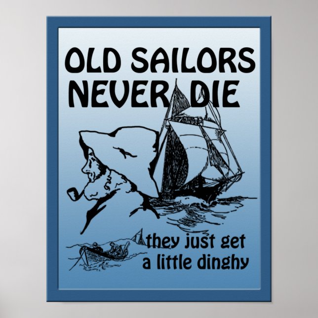 Gamla sjömän dör aldrig på ett roligt Poster (Framsidan)