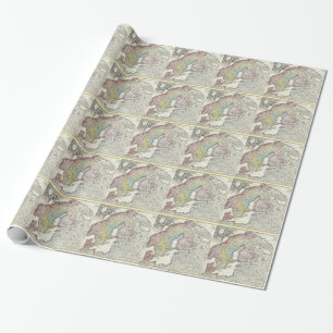 Gamla Skandinavien Karta Presentpapper