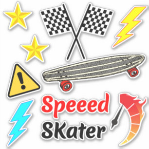 Gamla Skateboarddekaler (Estetiska Design) Klistermärken