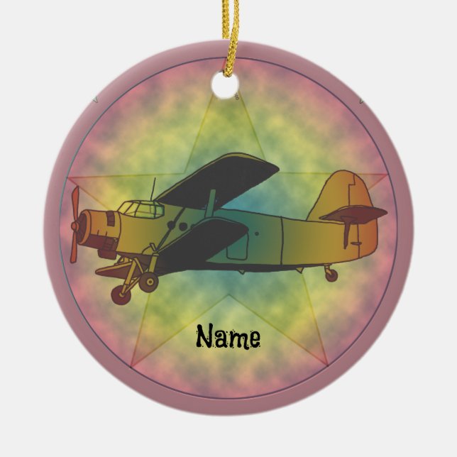 Gamla skönhets-flygplanets ornament (Framsidan)