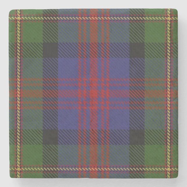 Gamla skottar Tavern Klan Logan Tartan Underlägg Sten (Framsidan)