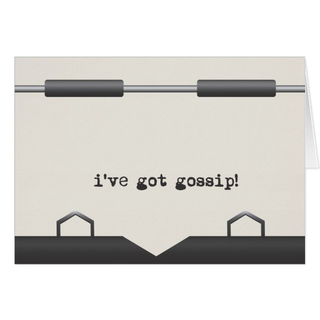 Gamla skrivmaskinsmeddelanden OBS kort (Framsidan Horizontal)