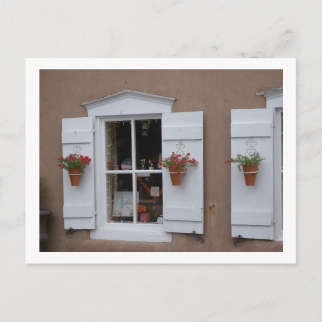 Gamla slutaren Windows Santa Fe New mexico Vykort (Framsida)