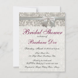 Gamla Snöre Bröllop Inbjudningskort för möhippan a