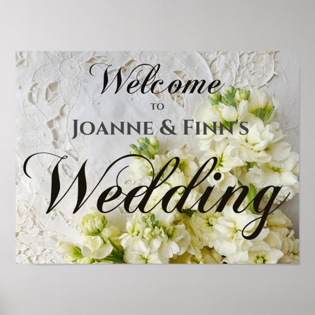 Gamla snöre med vita blommor poster (Framsidan)