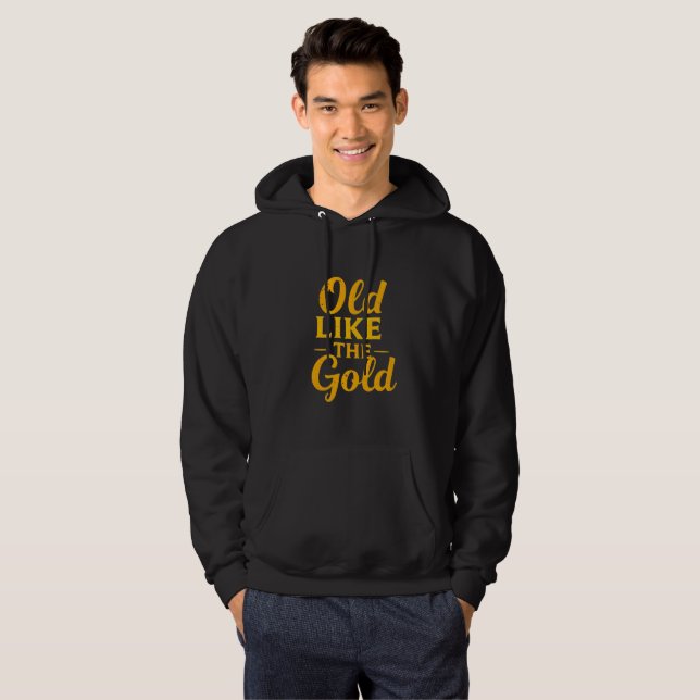 "GAMLA SOM GULD" HOODIE (Hel framsida)
