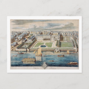 Gamla Somerset House på Strand, graverat av Jean Vykort