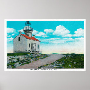 Gamla spanska fyr i Point Loma Poster