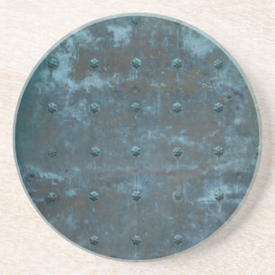 Gamla spanska Tranished Copper Door Underlägg Sandsten