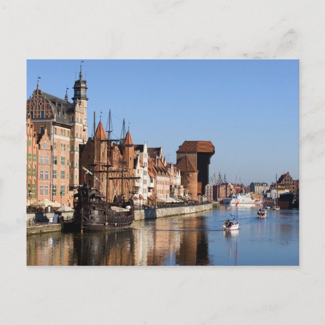 Gamla staden Gdansk i Polen Vykort (Framsida)