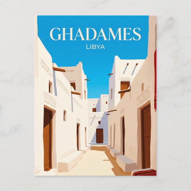 Gamla staden Ghadames Libyen Vykort (Framsida)