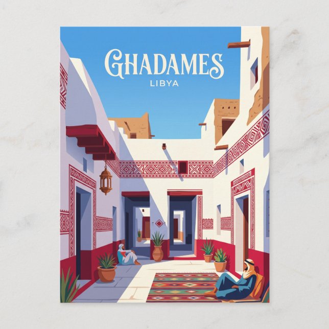 Gamla staden Ghadames Libyen Vykort (Framsida)