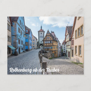 Gamla staden i Rothenburg ob der Tauber, Tyskland Vykort