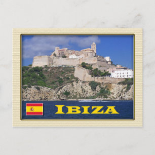Gamla staden Ibiza, Balearerna, Spanien Vykort