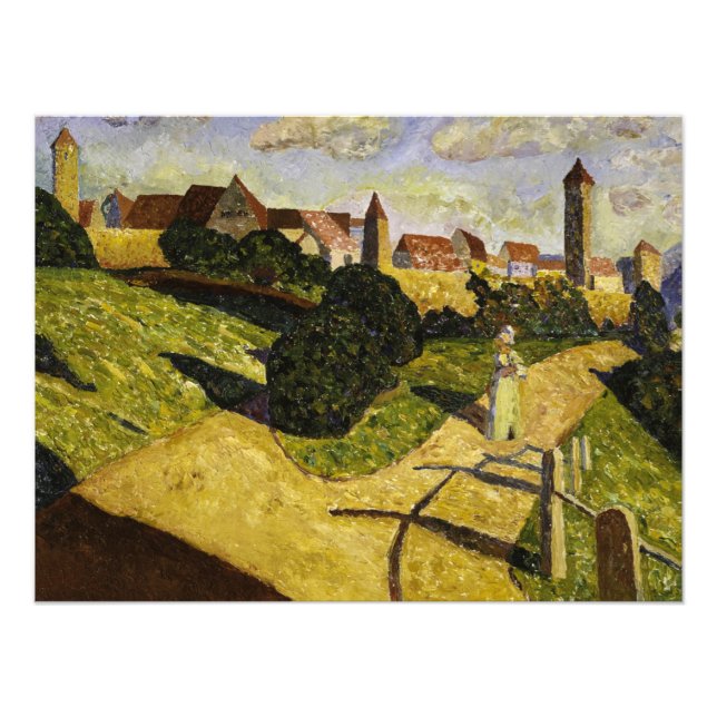 Gamla staden II av Wassily Kandinsky Fototryck (Framsidan)