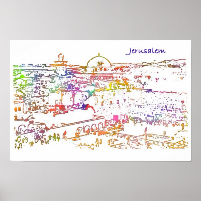 Gamla staden Jerusalem Poster (Framsidan)