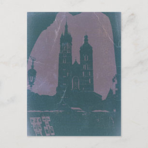 Gamla staden Krakow Polen Vykort