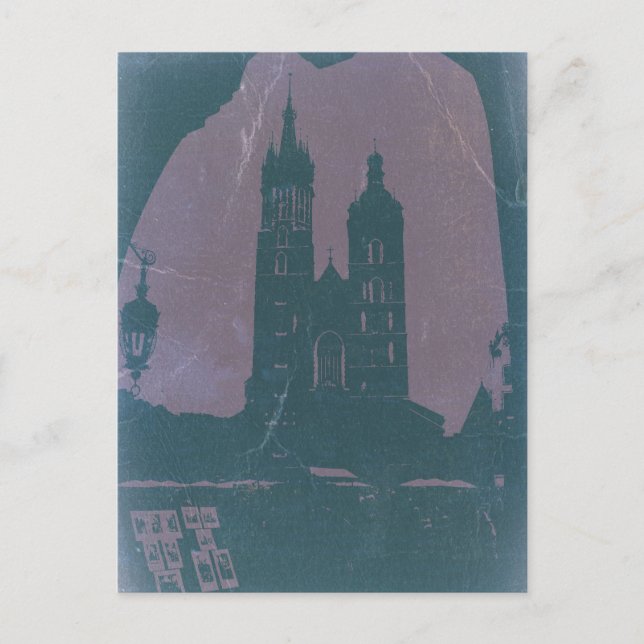 Gamla staden Krakow Polen Vykort (Framsida)