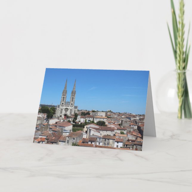 Gamla staden Niort Skyline, Frankrike Kort (Framsida)