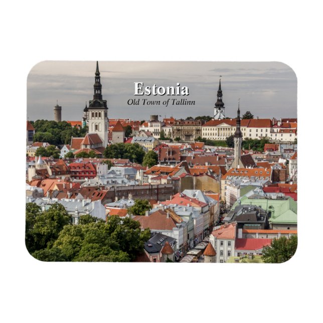 Gamla staden Tallinn Estland Magnet (Horisontell)