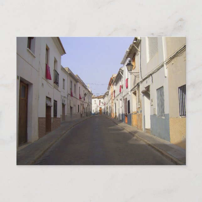 Gamla stadsgata. Spanien. Vykort (Framsida)
