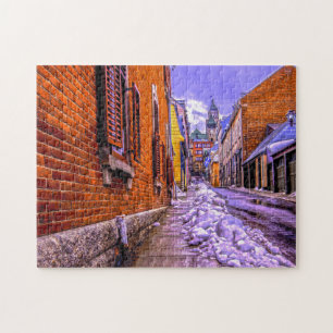 Gamla stadsgator Quebec. Pussel
