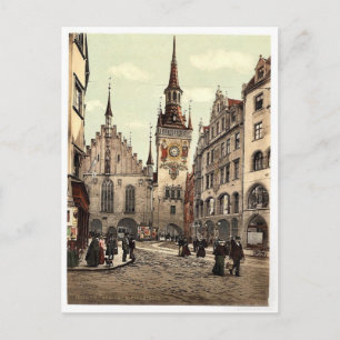 Gamla stadshuset, München, Bayern, Tyskland magnif Vykort