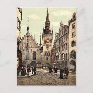Gamla stadshuset, München, Bayern, Tyskland magnif Vykort