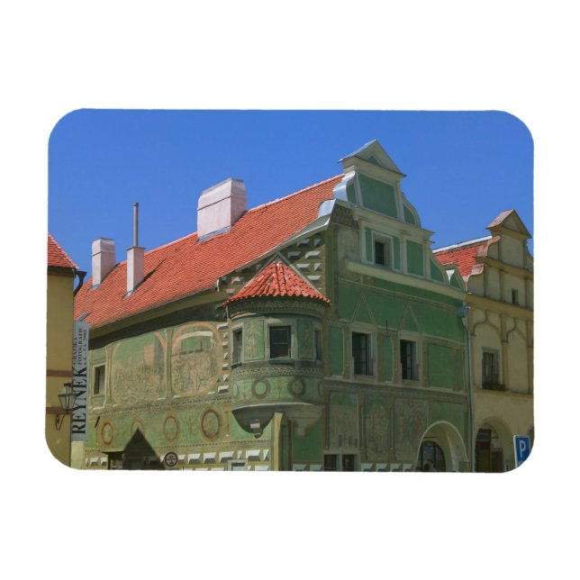 Gamla stadstorget omgivet av renässanshus från 150 magnet (Horisontell)