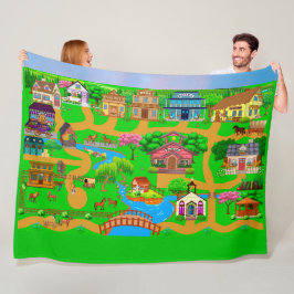 Gamla stadsvägar för bilar fleecefilt