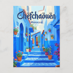Gamla stan i Chefchaouen Marocko Vykort