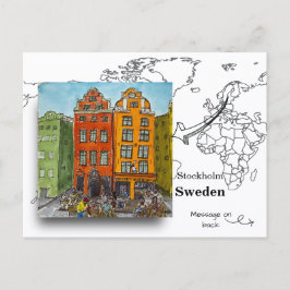 Gamla Stan Island, Stockholm, Sverige Vykort