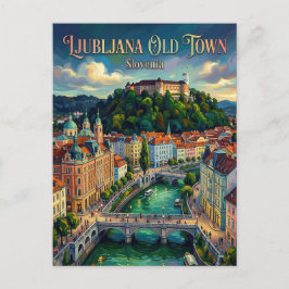 Gamla stan Ljubljana Slovenien Vykort
