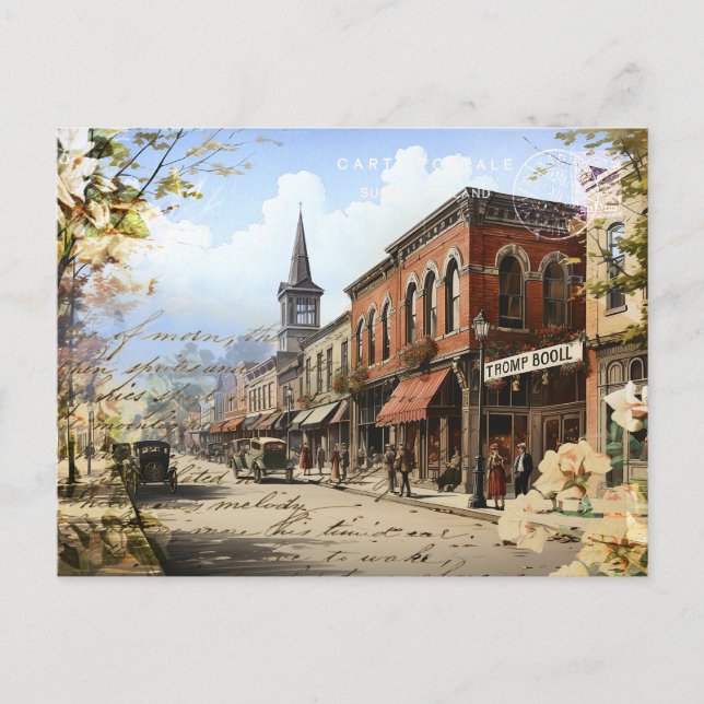 Gamla Stan Minnen Vintage Vykort (Framsida)