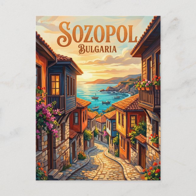 Gamla Stan, Sozopol Bulgarien Vykort (Framsida)