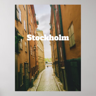Gamla Stan, Stockholm Souvenir, Retro Europeisk Poster